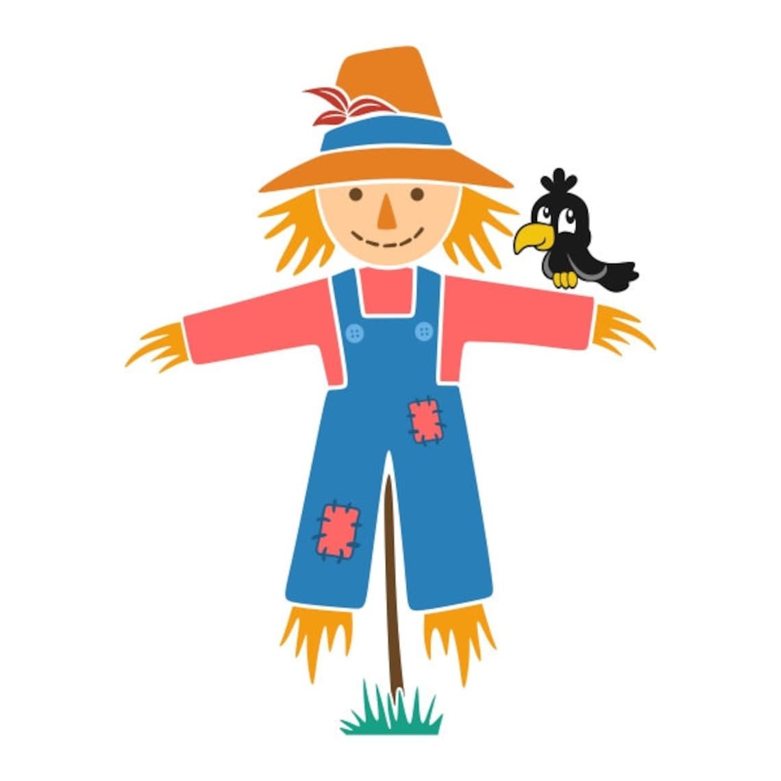 Огородное пугало вектор