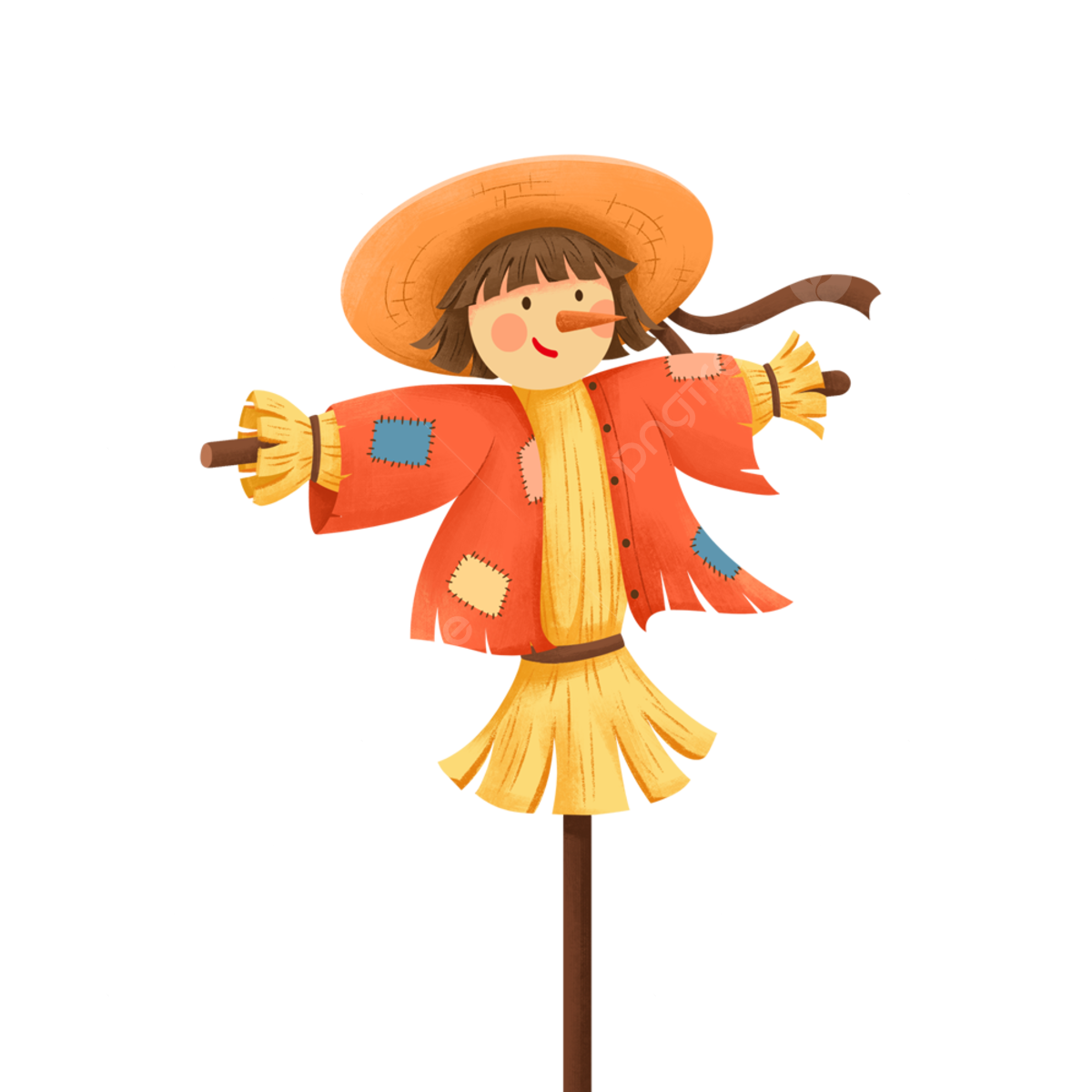 Картинка пугало для детей девочка