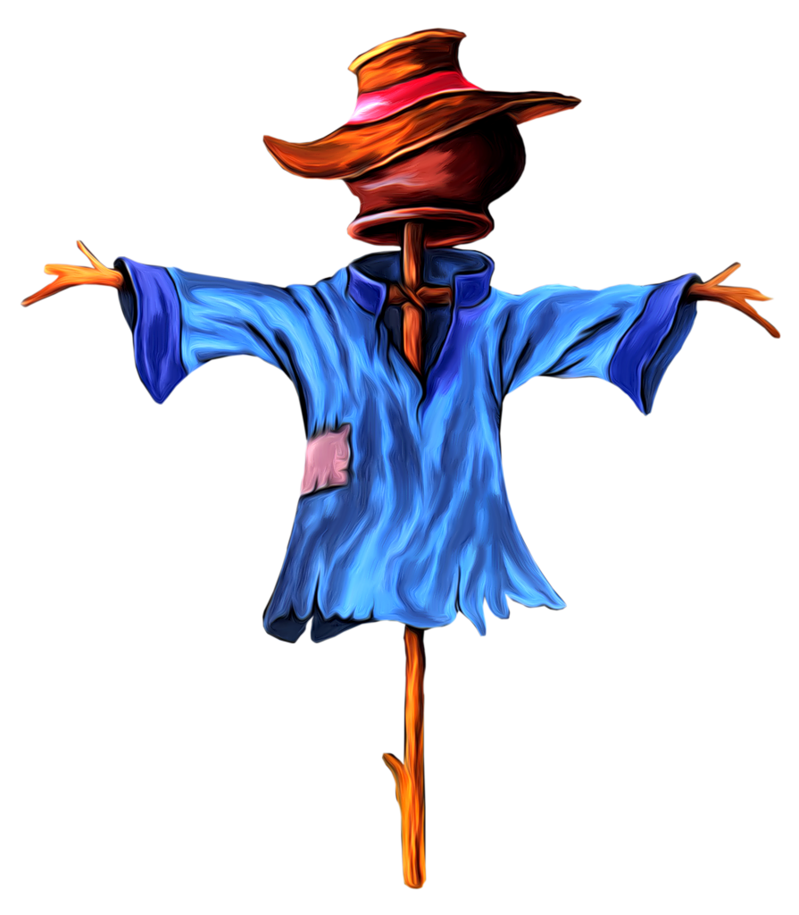 Чучело на белом фоне