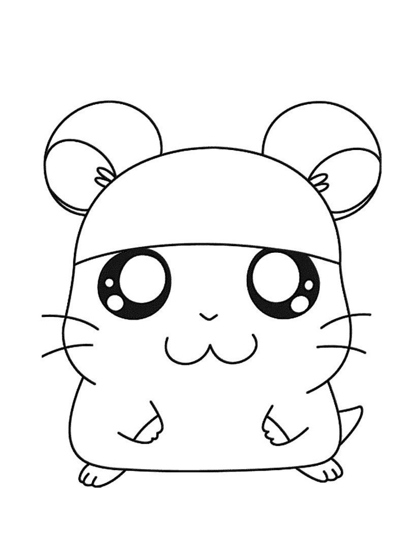 Раскраска хомячок