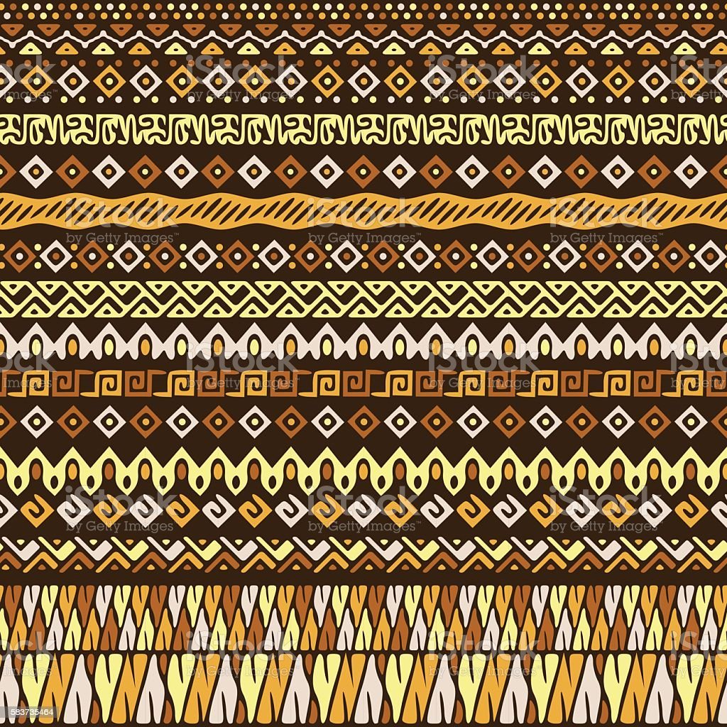 Африканские узоры в полосе