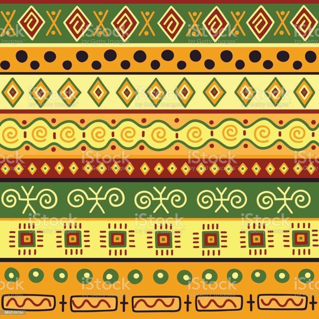 Африканский орнамент в полосе