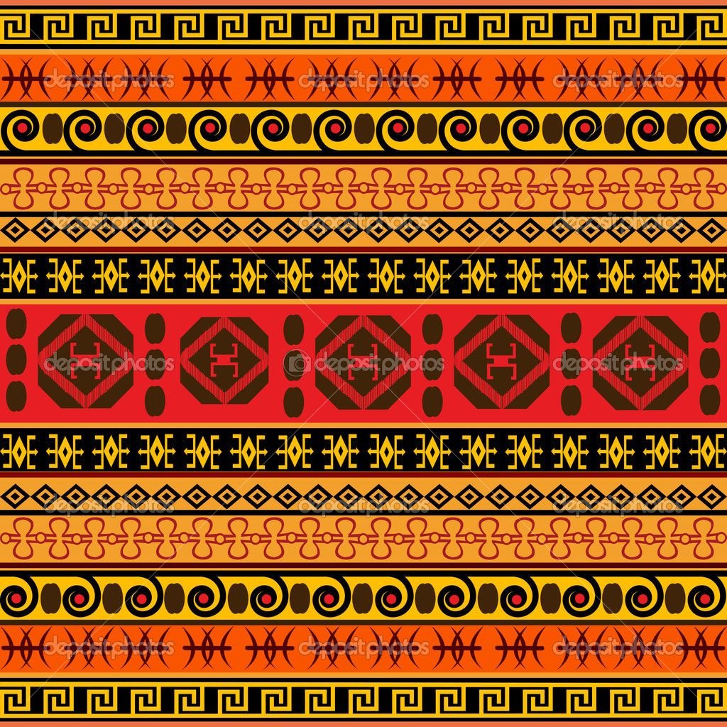 Этнические узоры желтый