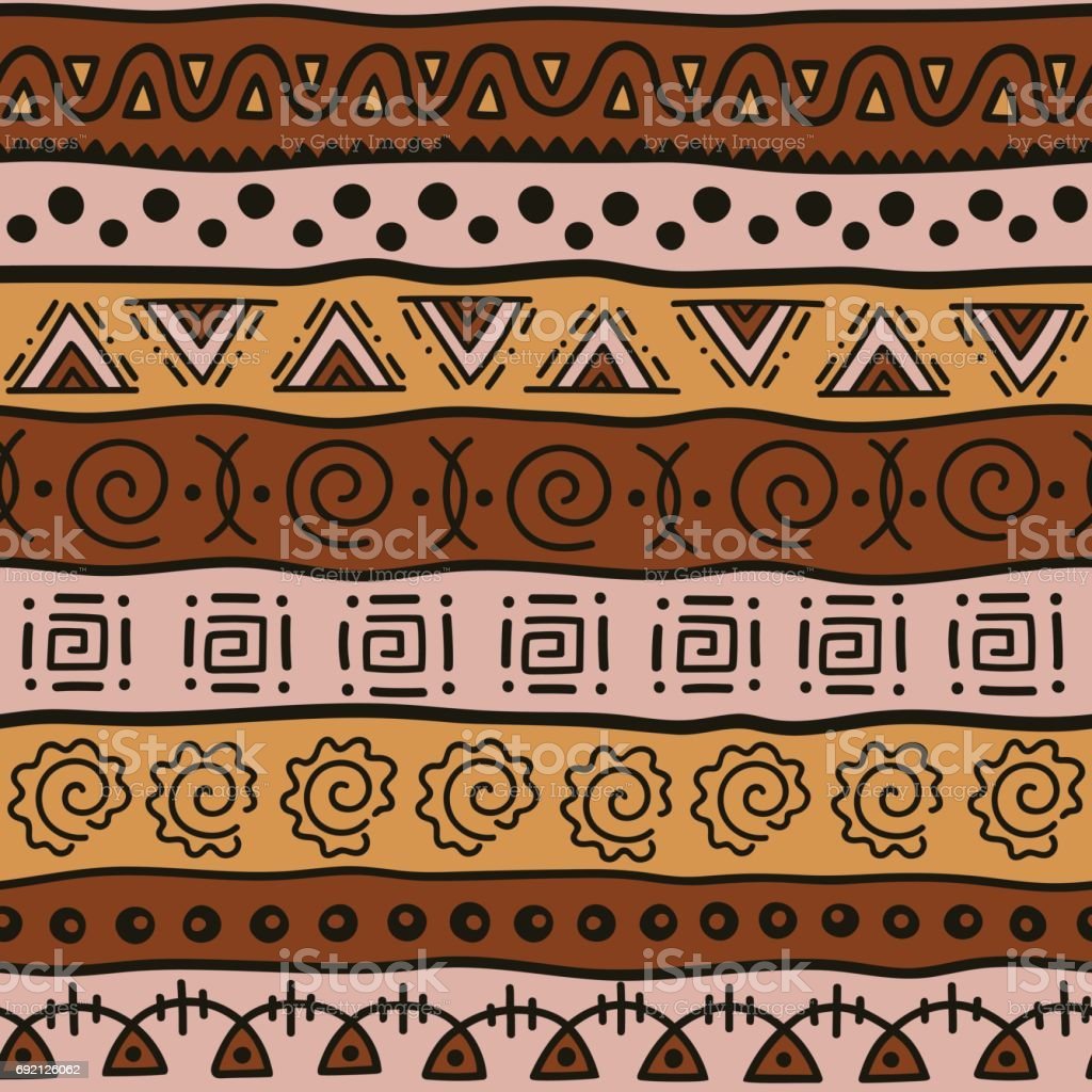 Бесшовные узоры в африканском стиле