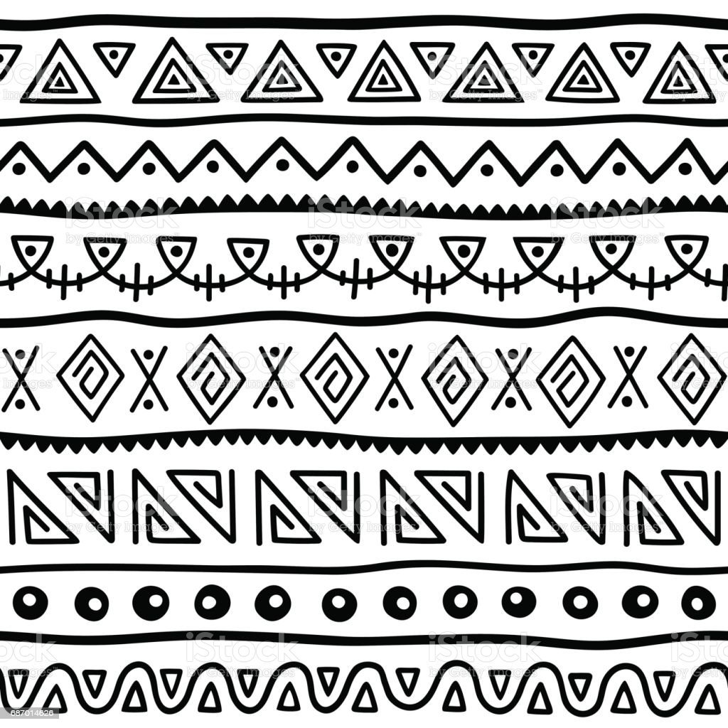 Африканские узоры и орнаменты простые