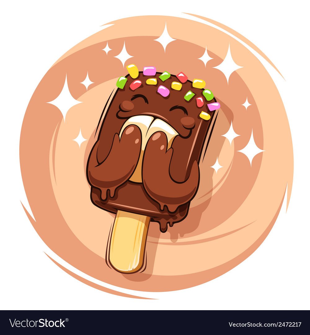 Шоколадка мороженое с глазками