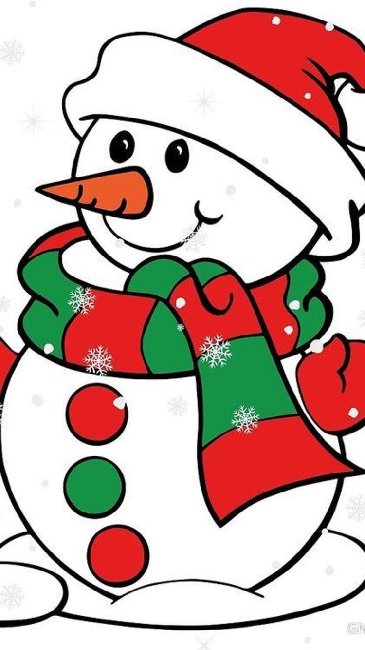 Снеговик рисунок для детей