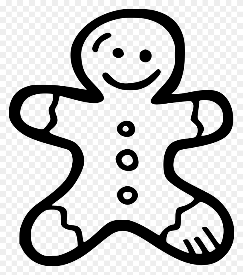 Раскраска имбирный человечек