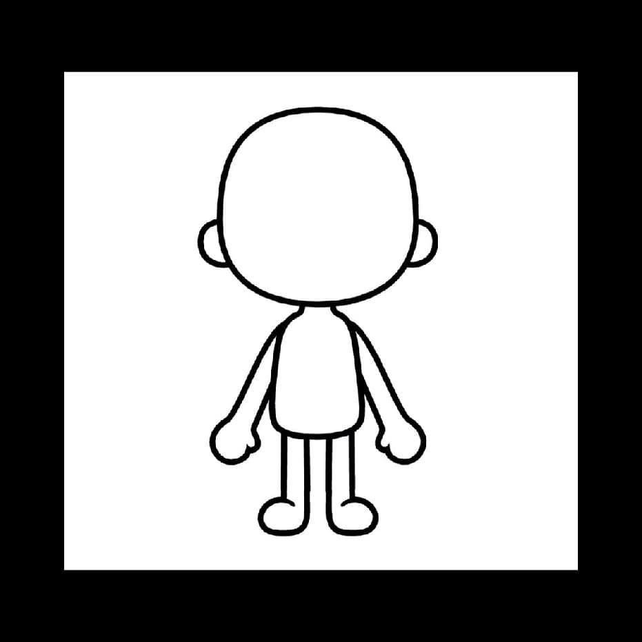 Человечки из тока бока раскраска