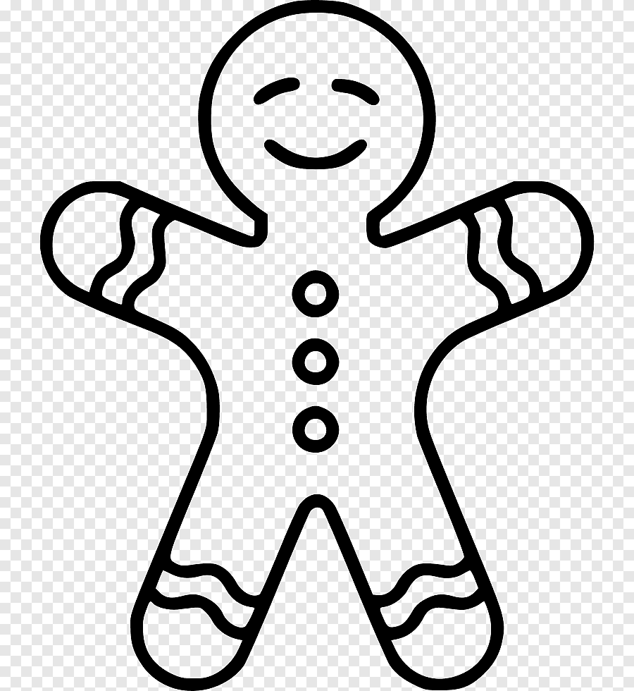 Раскраска имбирный человечек