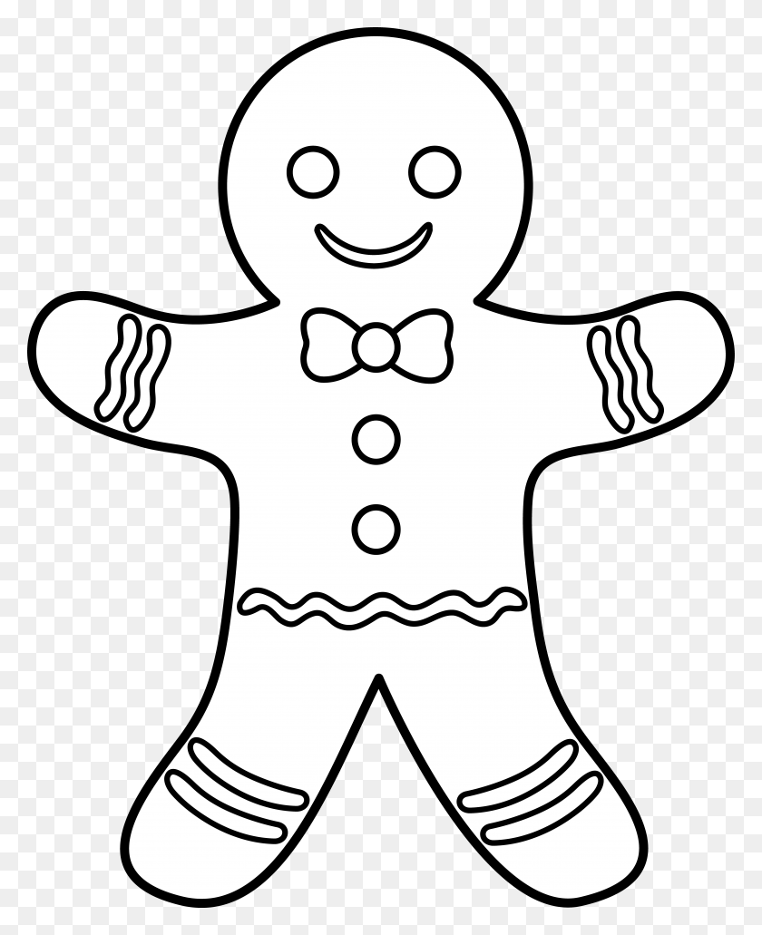 Gingerbread man раскраска