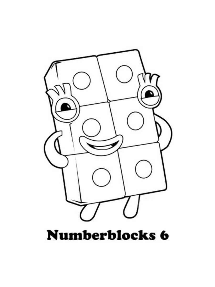 Numberblocks для разукрашивания
