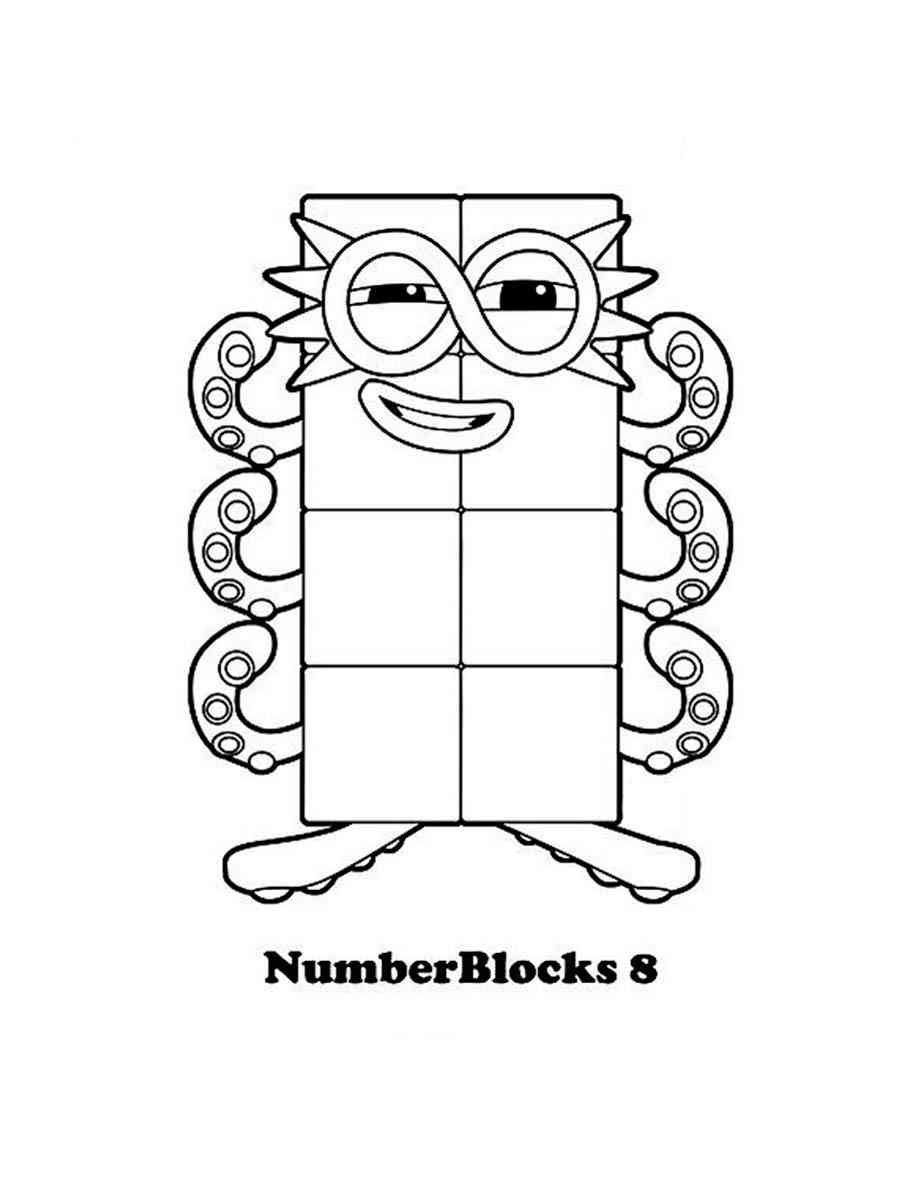 Number Blocks раскраска