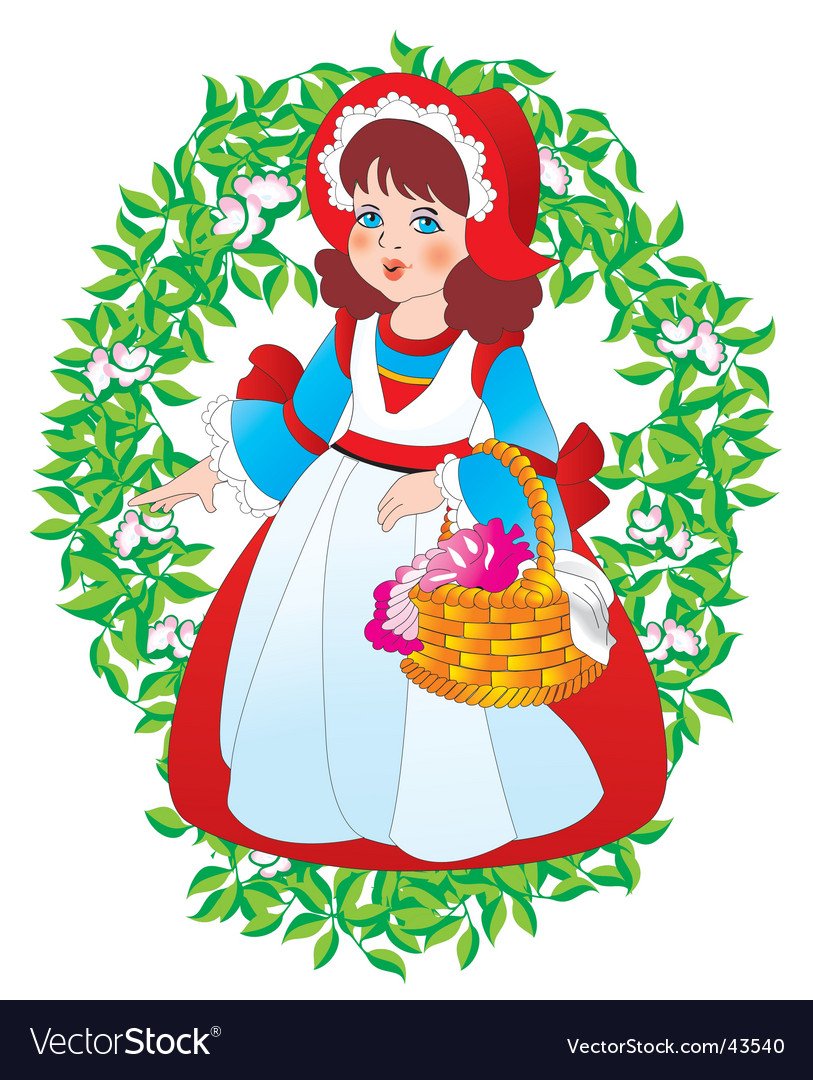 Красная шапочка на прозрачном фоне