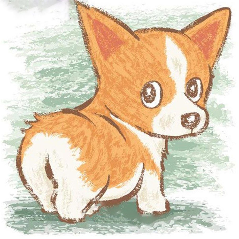 Корги аниме Чиби