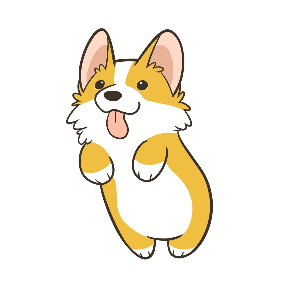 Картинки корги для срисовки