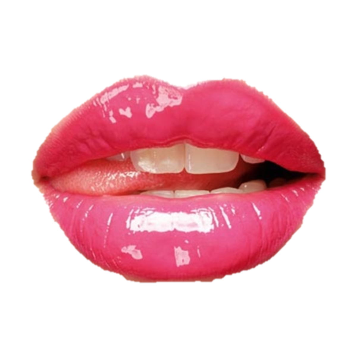 Отпечаток поцелуя на белом фоне