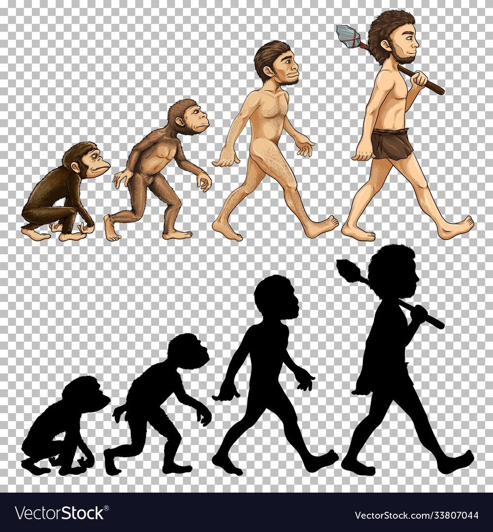 Человечек на черном фоне