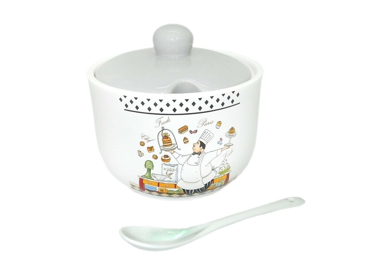 Сахарница с декором посуда