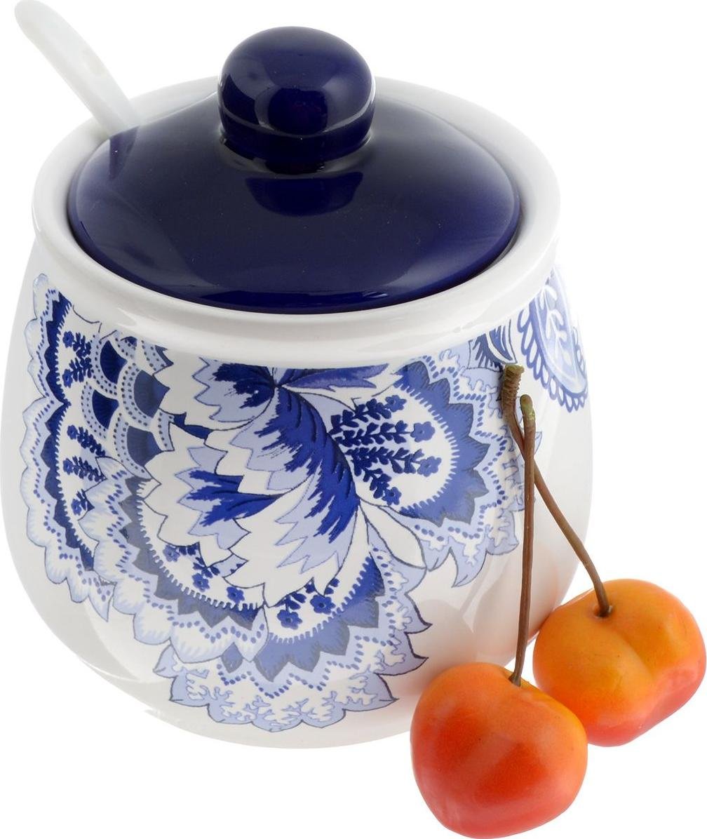 Сахарница Kelli KL-3220 400 мл с крышкой и ложкой