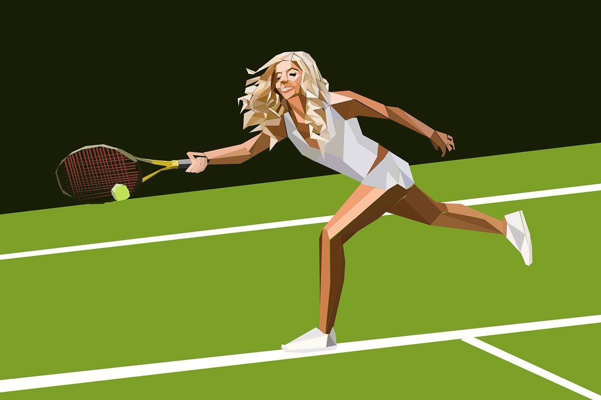 Теннисист иллюстрация