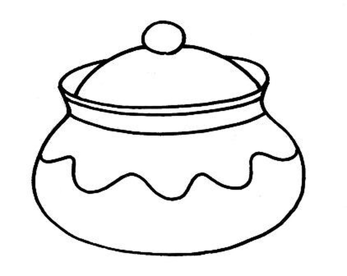 Раскраски для малышей посуда