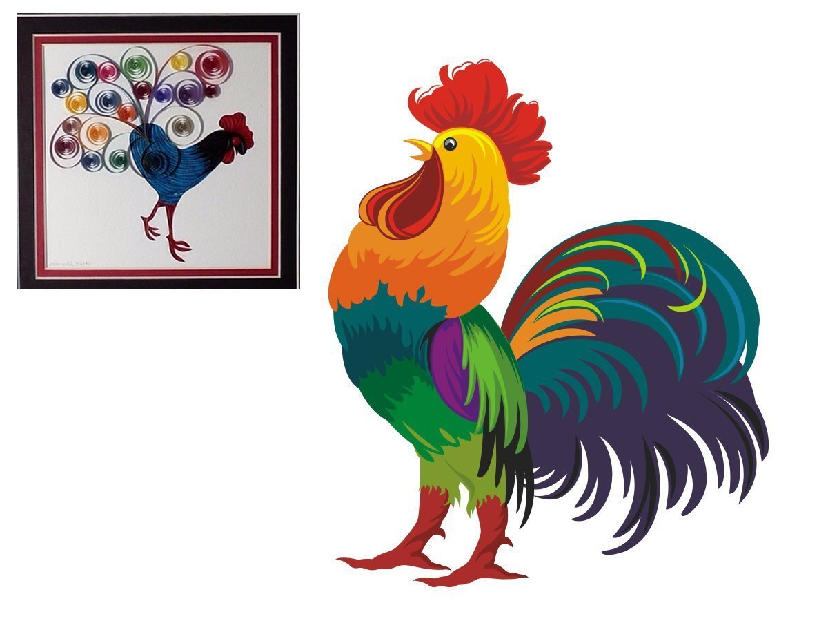 Петух мультяшная без фона
