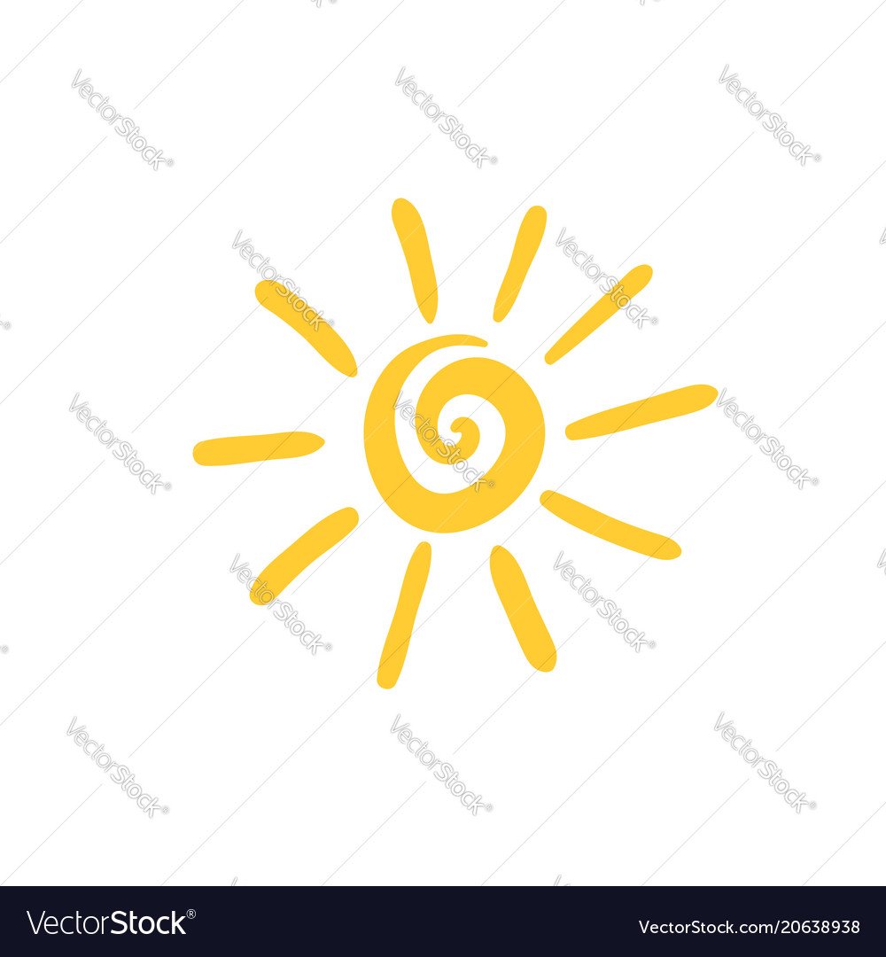 Солнце спираль нарисованные