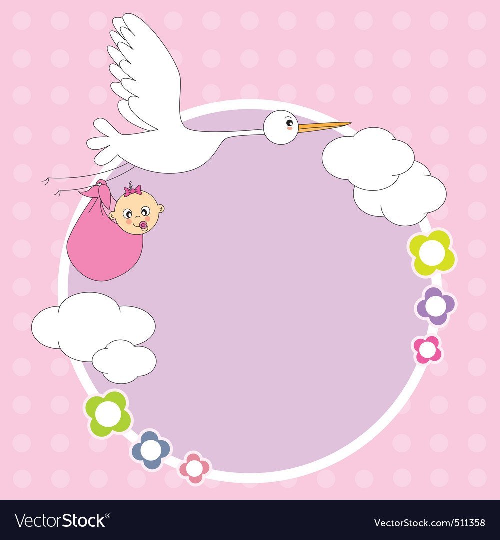 Фон для новорожденных с аистом
