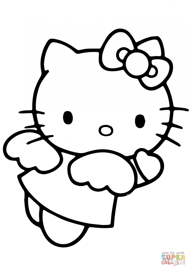Хэллоу Китти раскраска