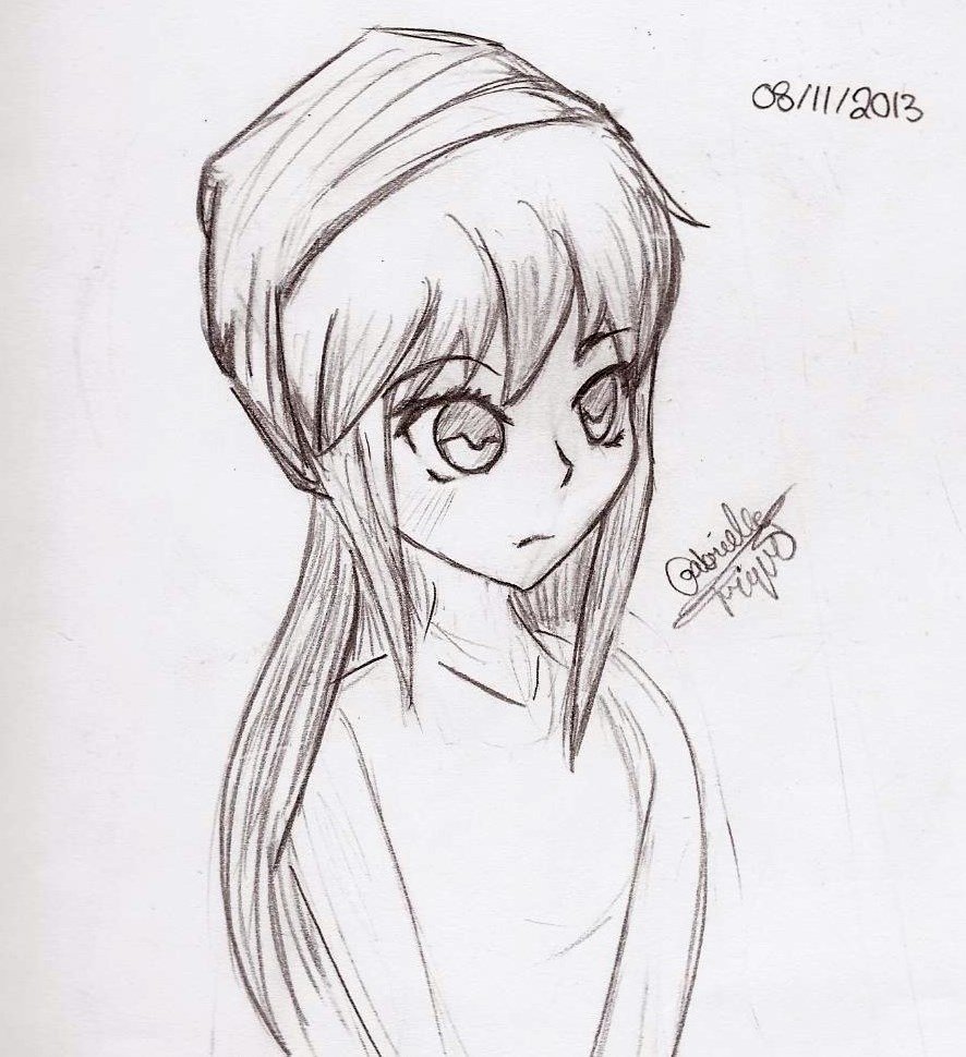 Рисунки для срисовки аниме легкие