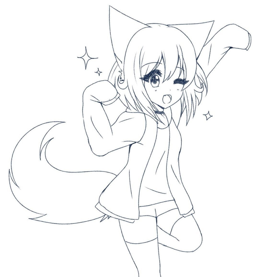 Скетчи карандашом для начинающих аниме