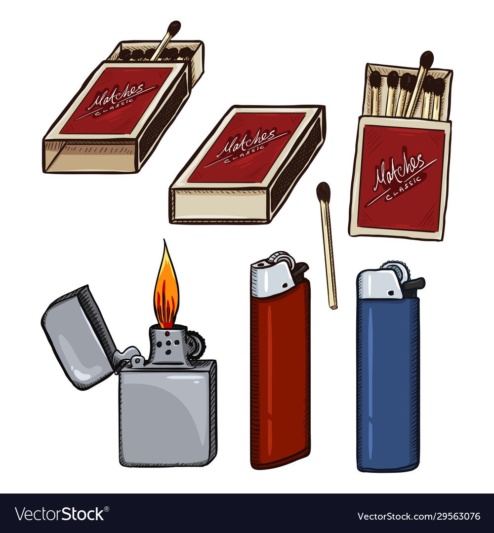 Открытый коробок спичек