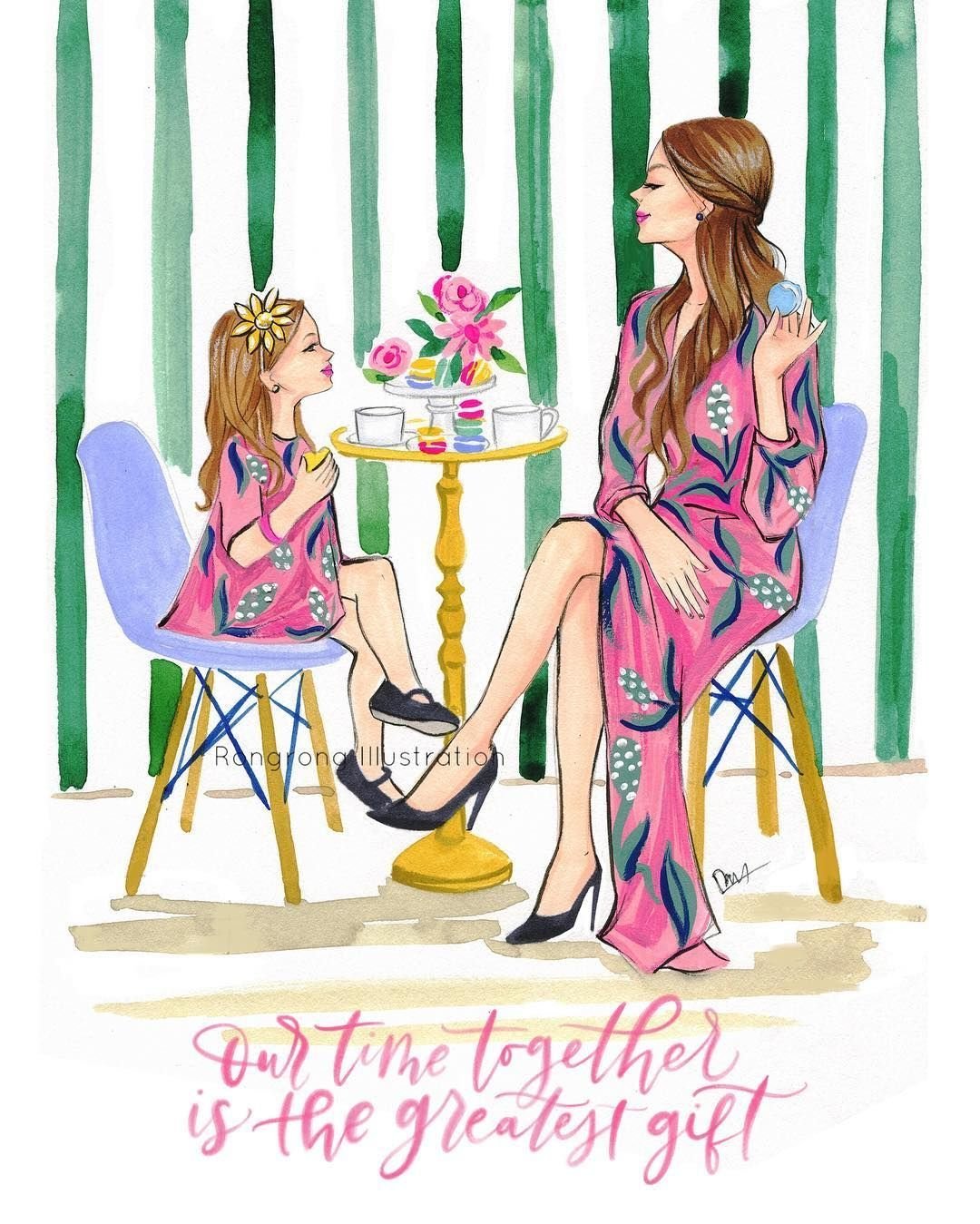 Модные иллюстрации дочка