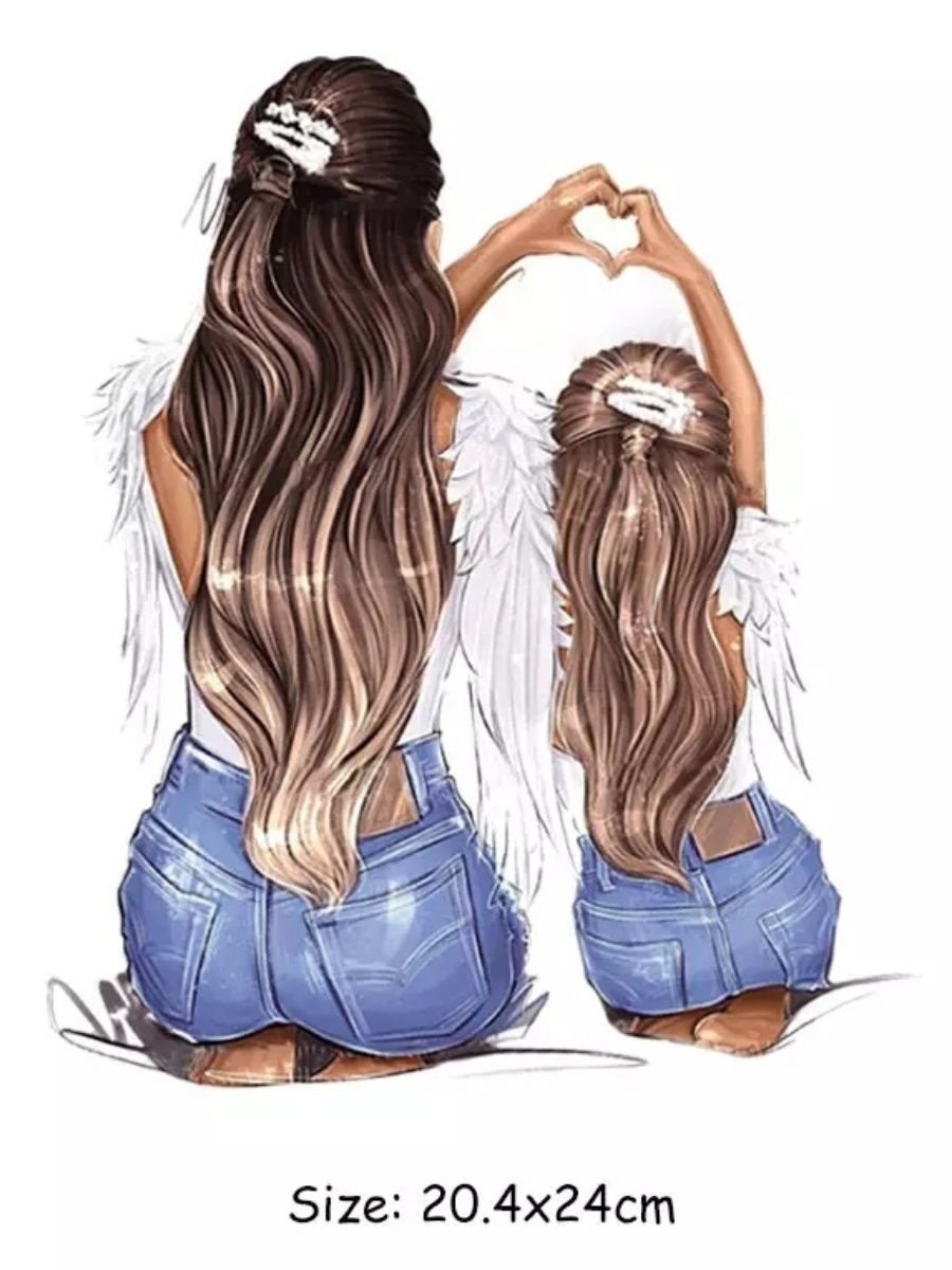 Модные иллюстрации мама и две Дочки