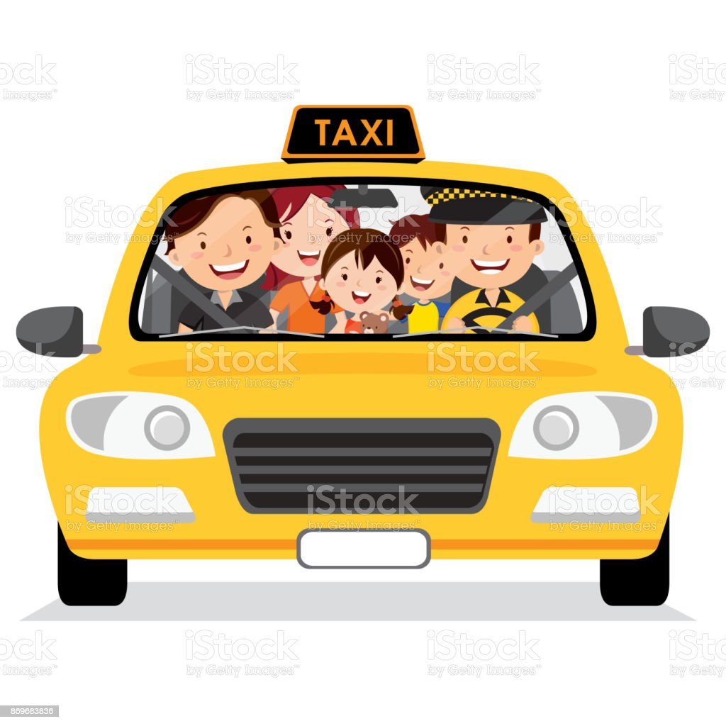 Семья в такси