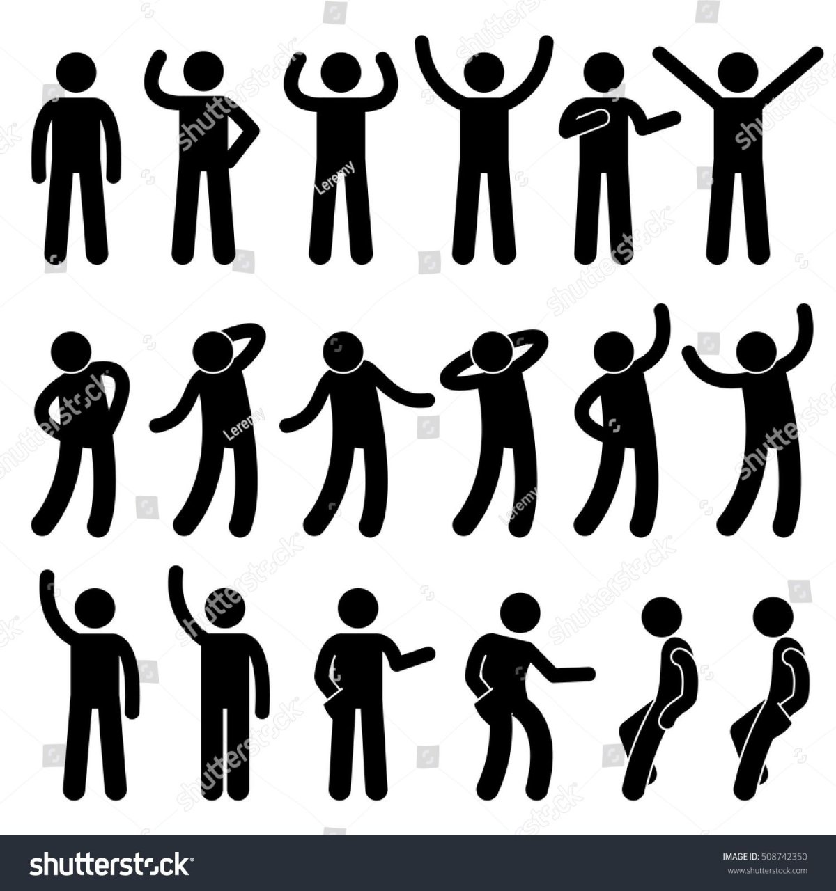 Человек схематично