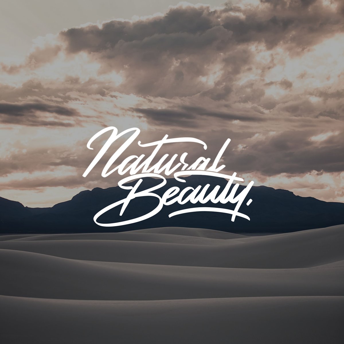 Надпись пустыня