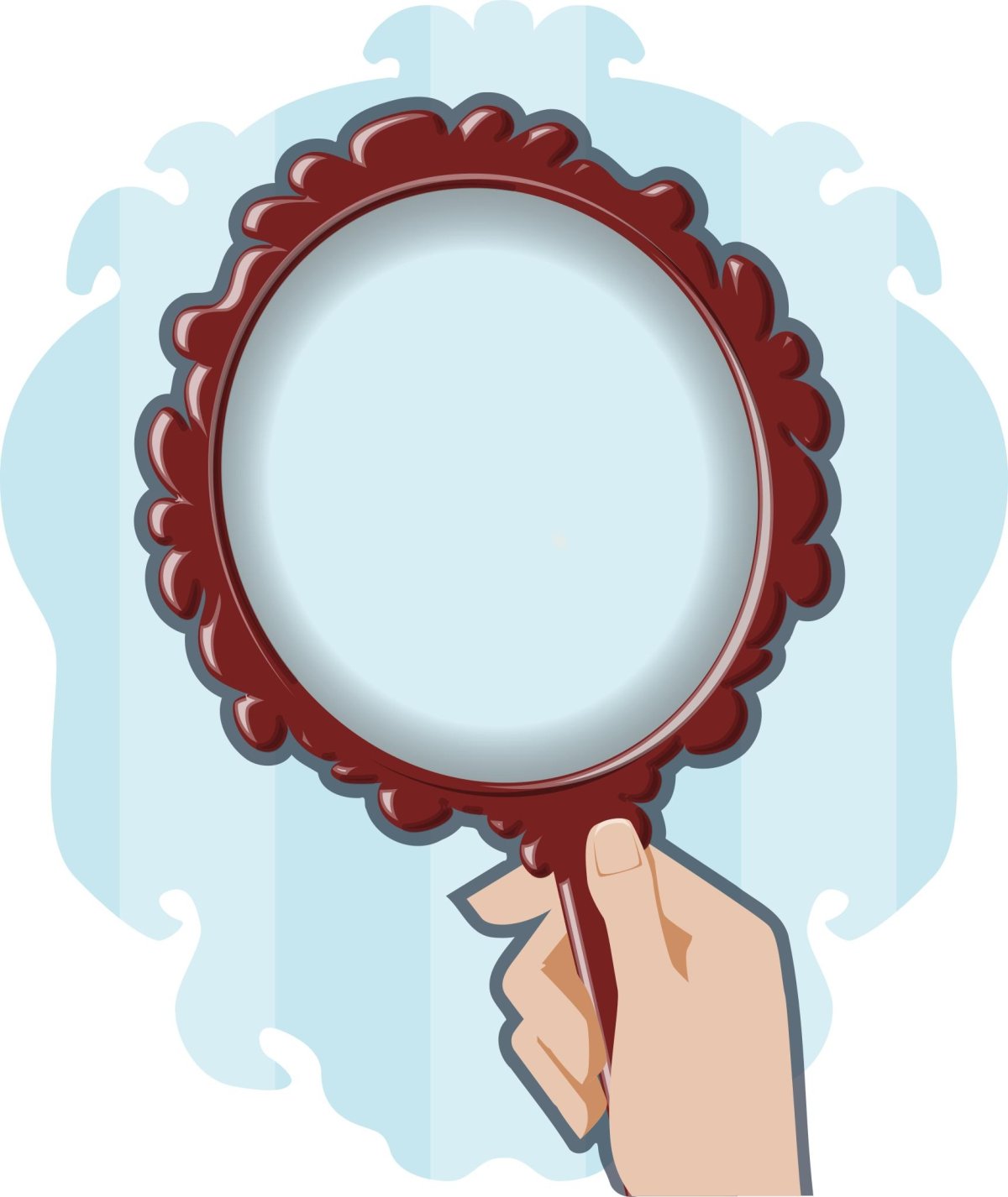 Зеркало в мультяшном стиле