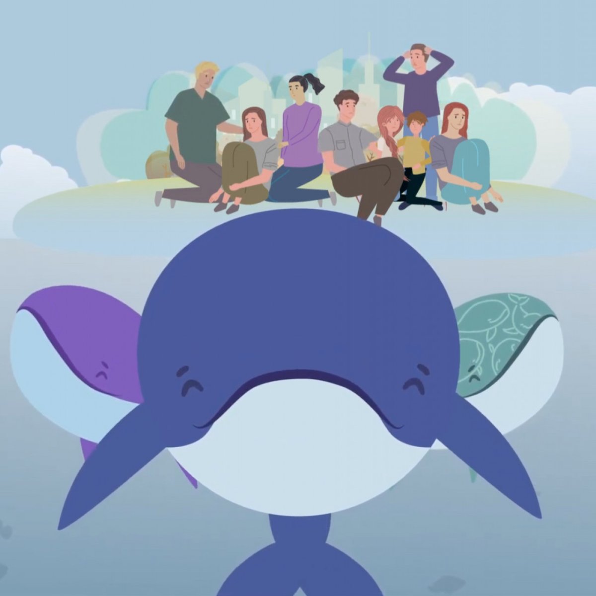 Горбатый кит арт