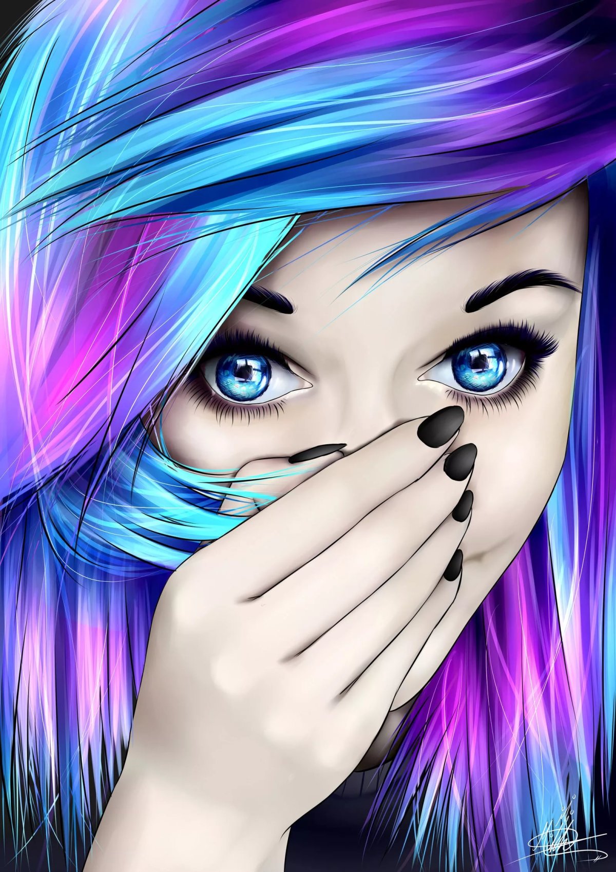 Мультяшная крутая девочка