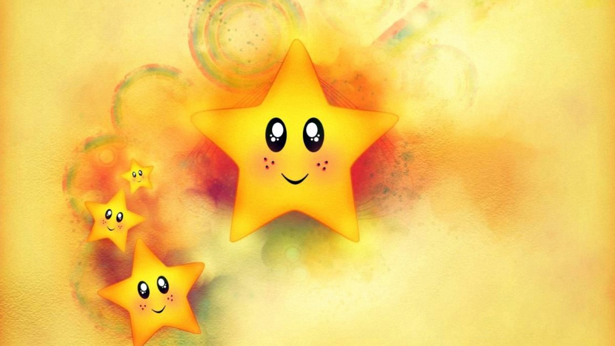 Желтый фон со звездами