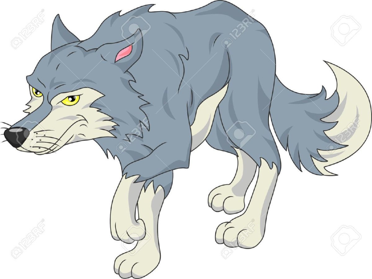 Злой волк для детей