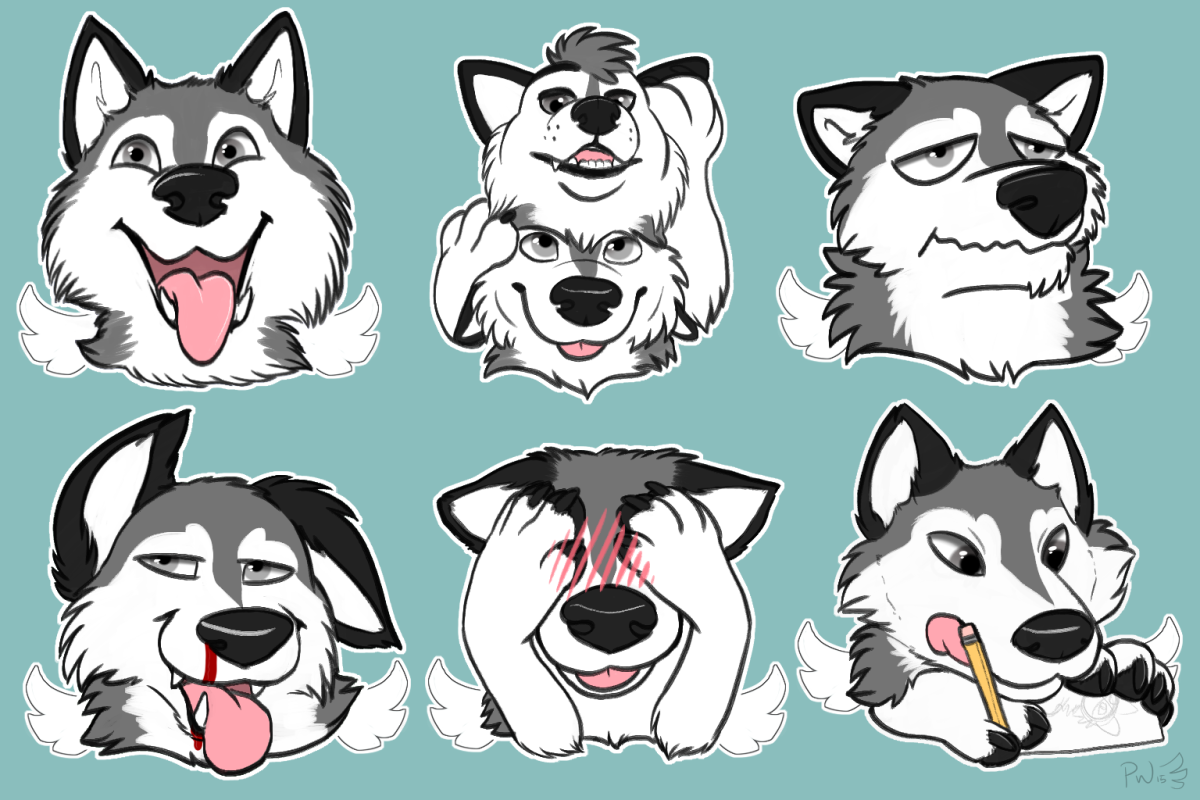 Наклейки хаски
