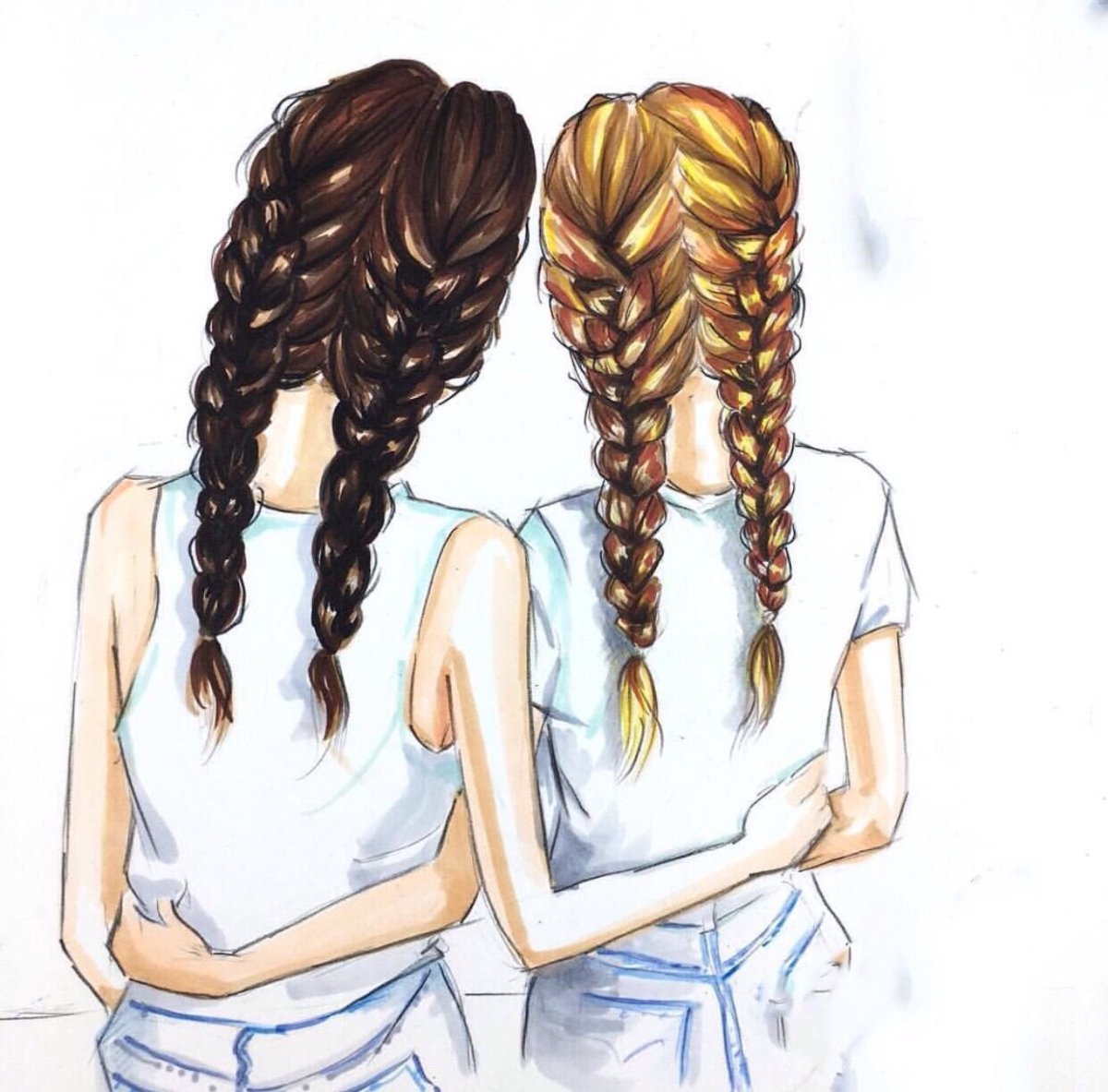 Подружки рисунок