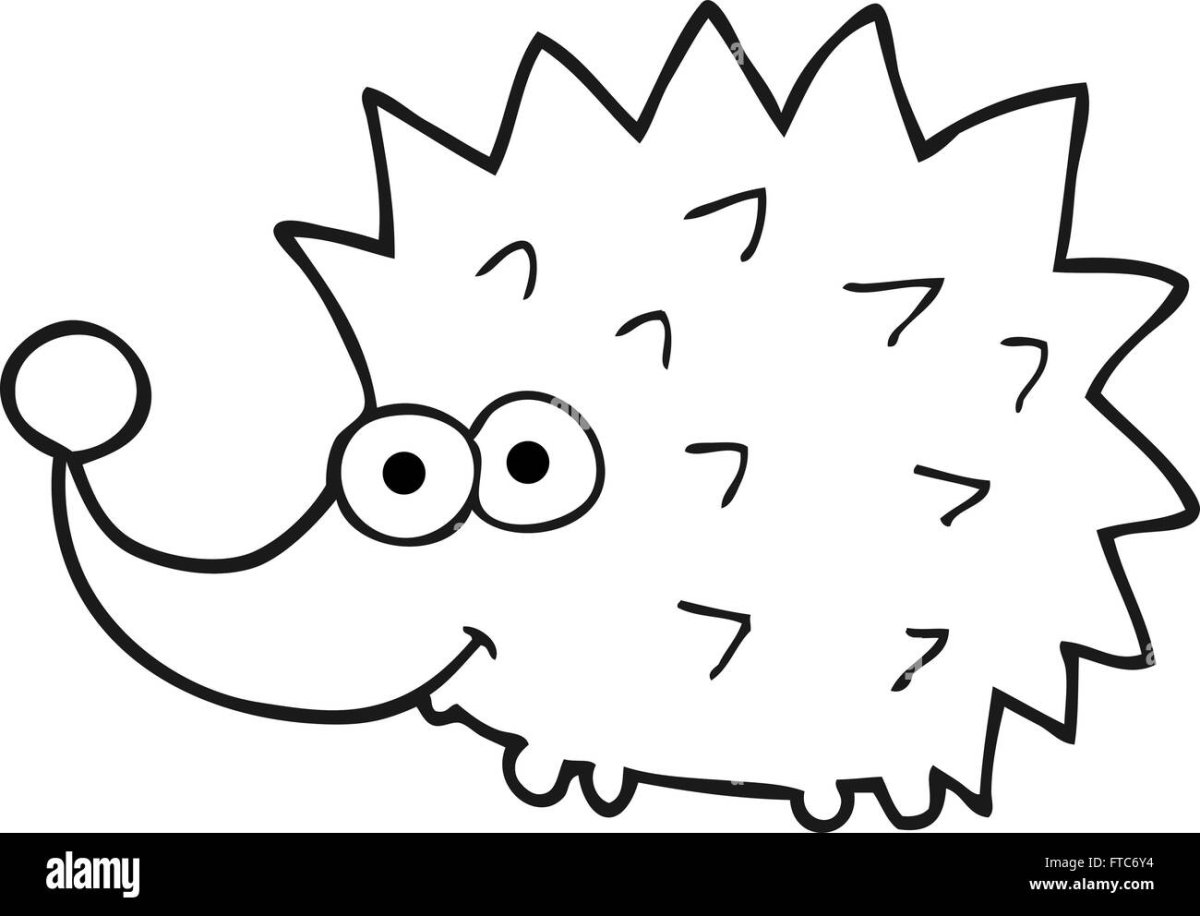 Нарисовать Ёжика который пьет молоко