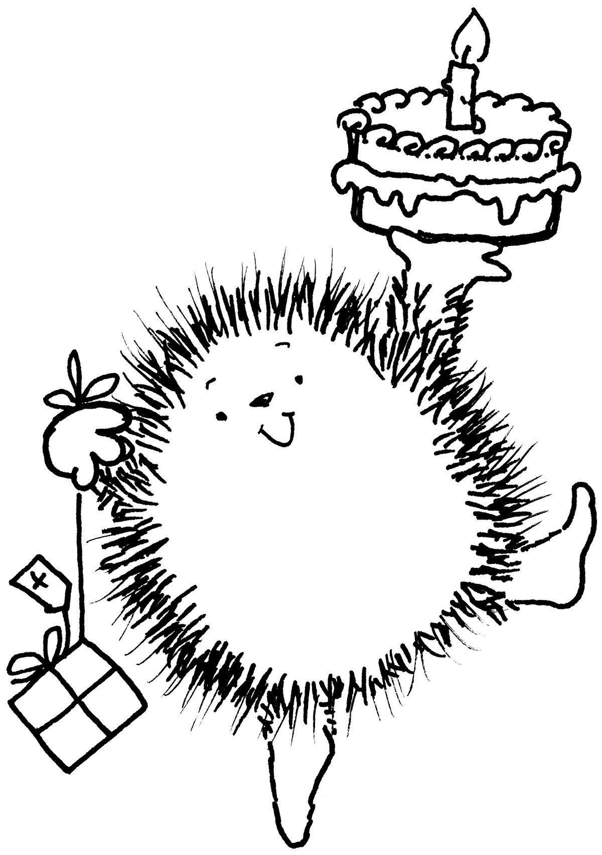 Ежик туловище шаблон