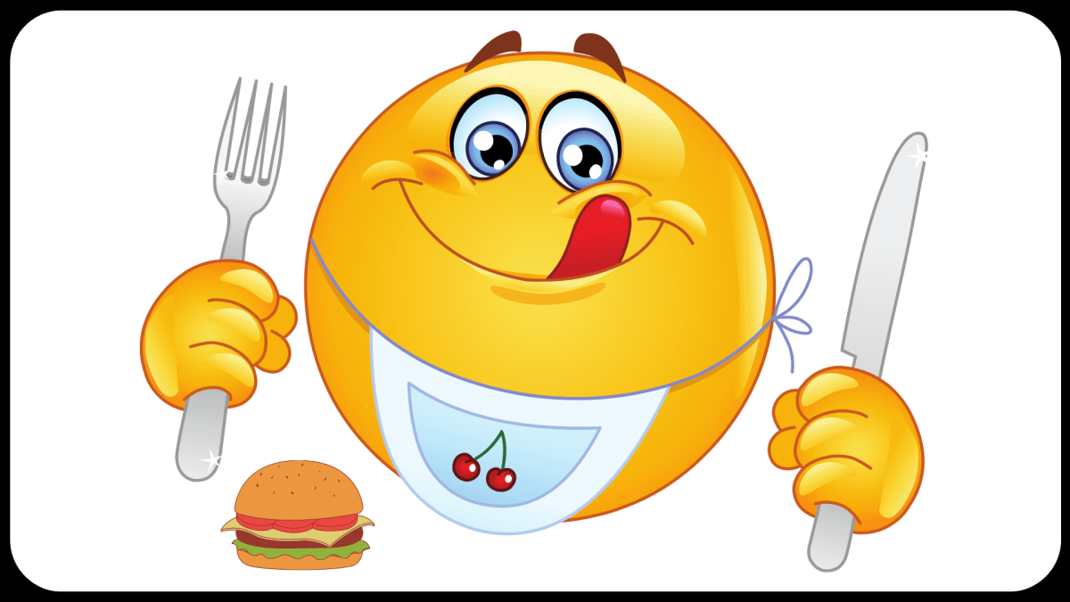 Смайлик облизывается