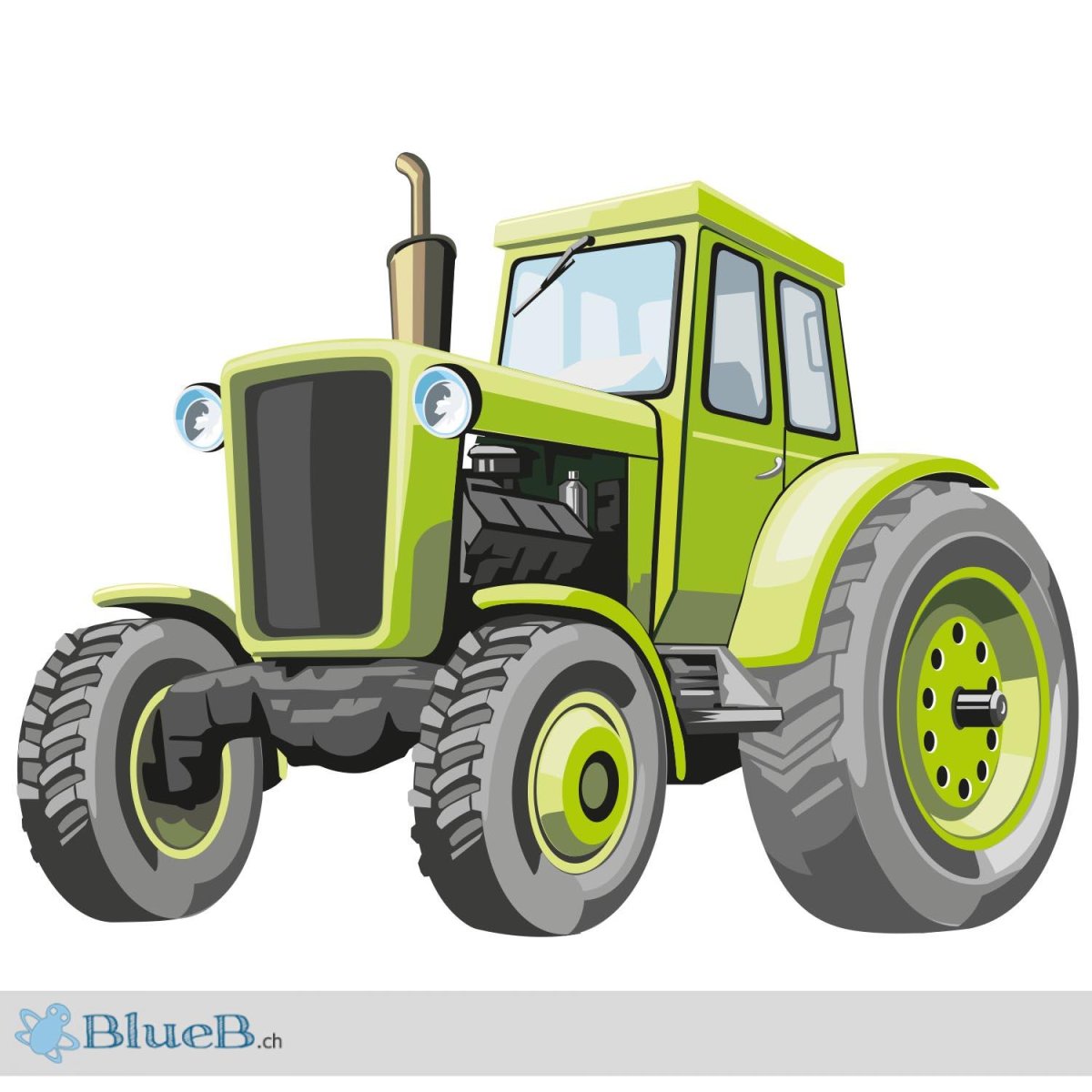 Трактор с глазками вектор