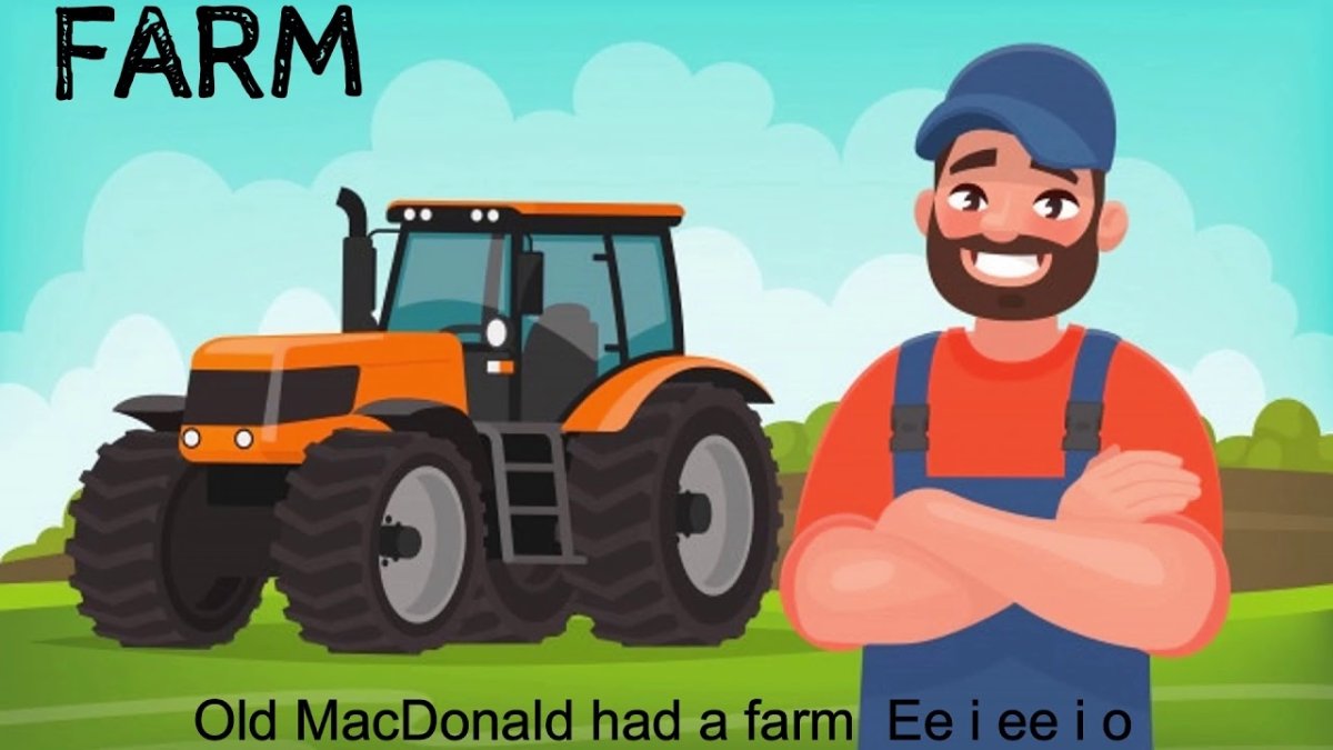 Фермер на тракторе вектор